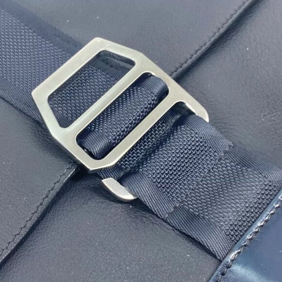 HERMES City slide pouch bag Clutch bag Leather Navy - Picture 15 of 15